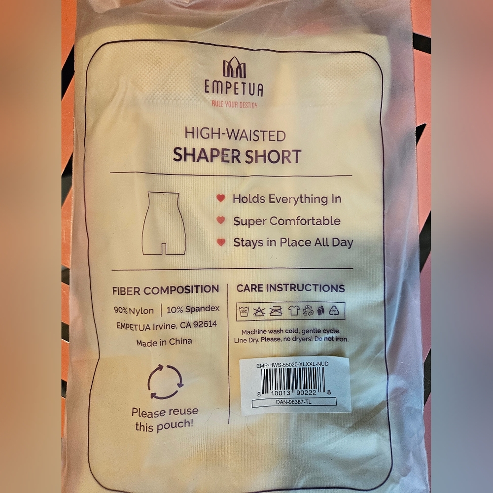 NWT Empetua High Waisted Shaper Short Size XL/XXL - Picture 3 of 3